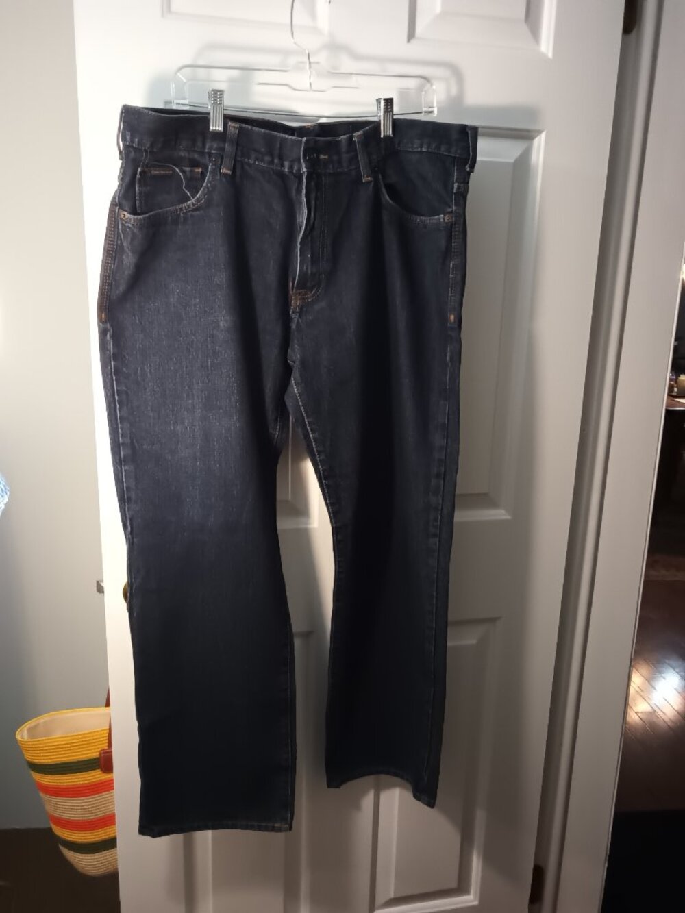Mens Calvin Klein Men's Straight Jeans in Dark Indigo